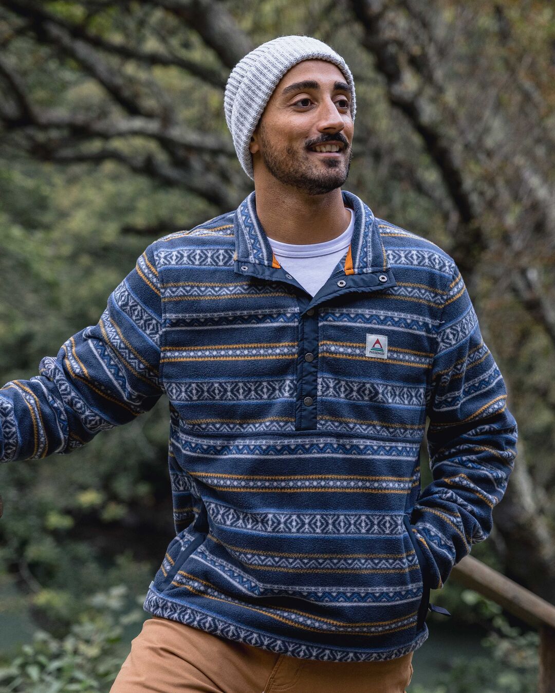 Adrift Polar Fleece - Midnight Fairisle - Lifestyle