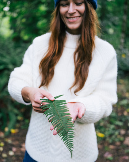 Cozy Cable Knitted Jumper - Off White - Lifestyle