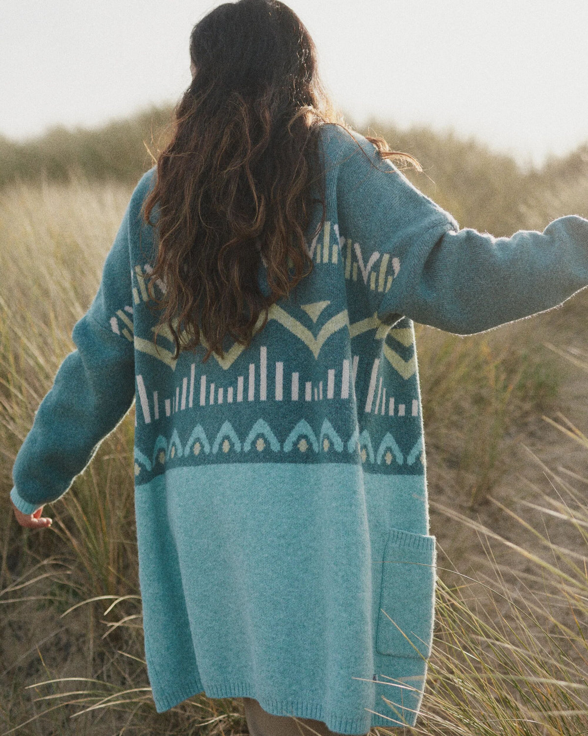 Nettle Knitted Cardigan - Arctic - Lifestyle