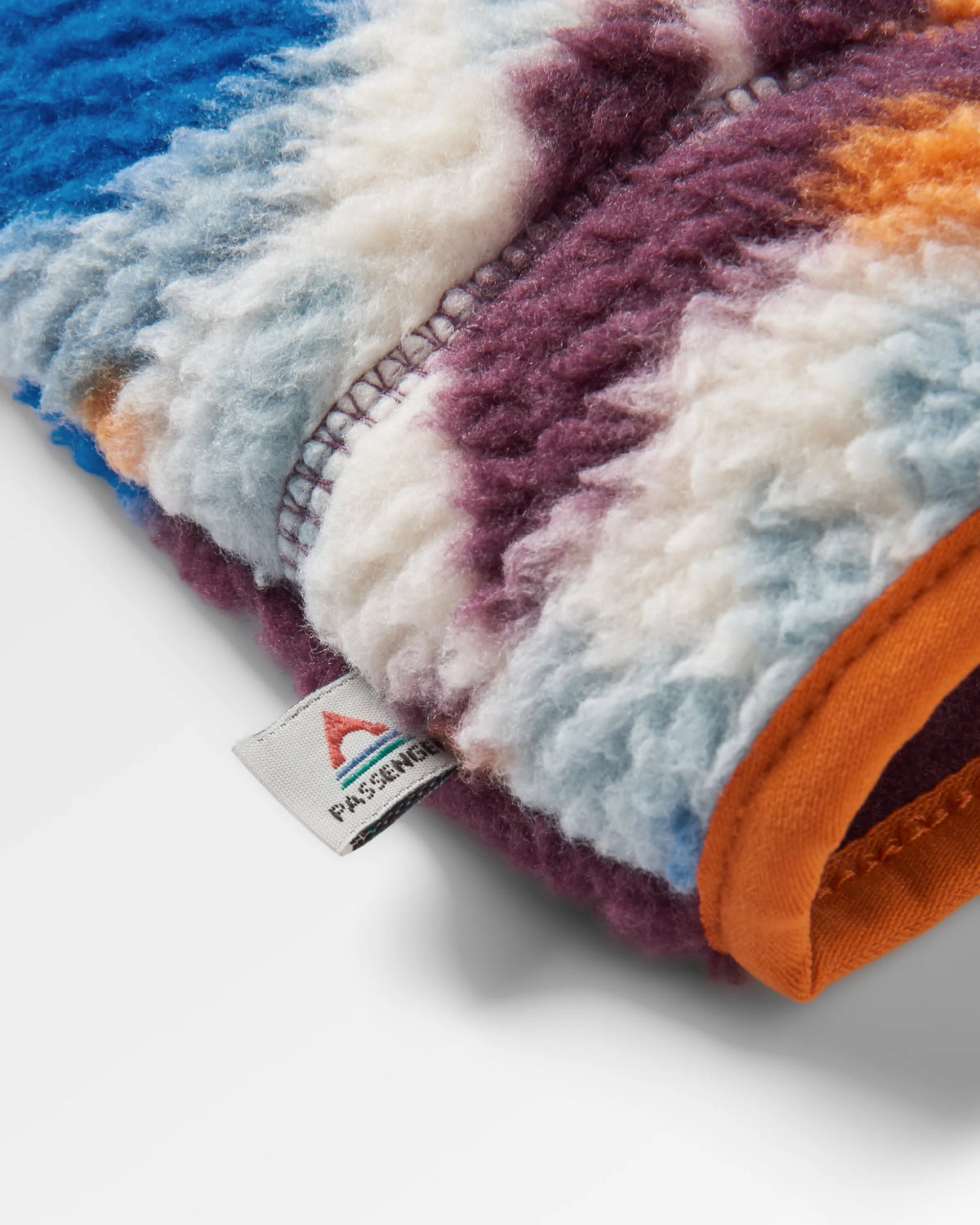 Home Sherpa Fleece - Mount Scenic Azure Blue - Flatlay