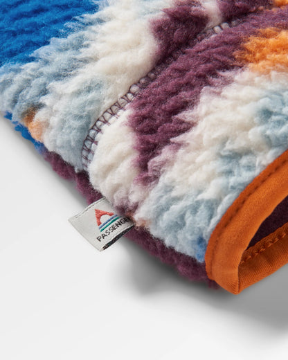 Home Sherpa Fleece - Mount Scenic Azure Blue - Flatlay