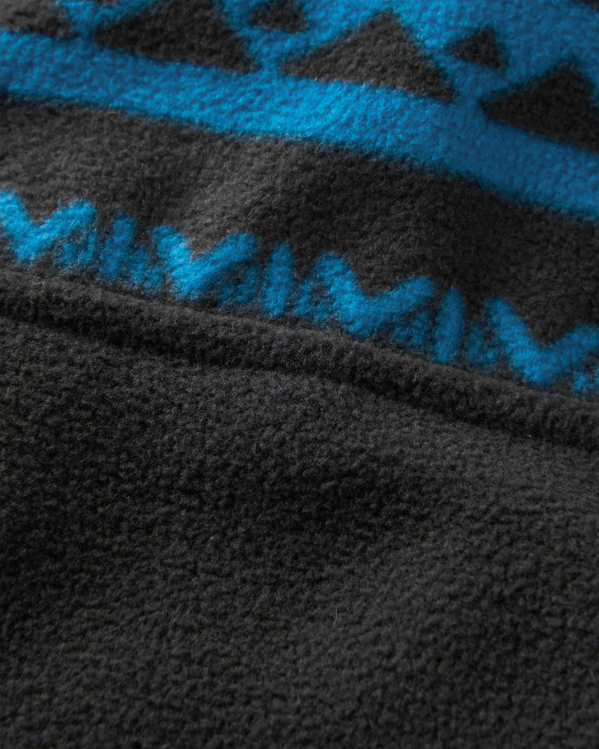Set Off Polar 1/4 Zip Fleece - Mountain Geo Charcoal/Bluejay - Flatlay