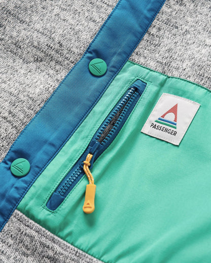 Women's Amber Polartec® Fleece - Grey Marl - Flatlay