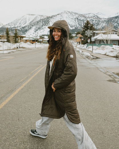 Flora Sherpa Lined Parka - Coffee - Lifestyle