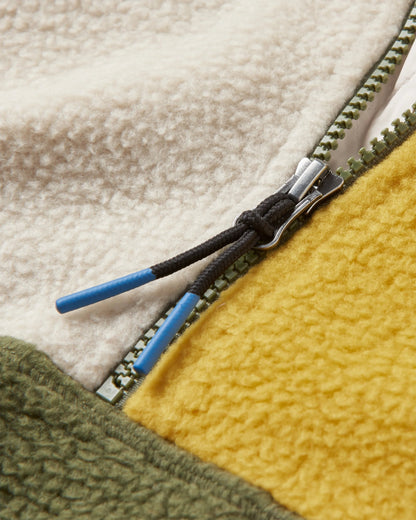 Maine 1/2 Zip Sherpa Fleece - Khaki - Flatlay