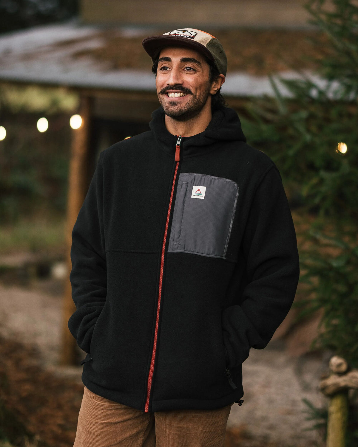 Loch Hooded Polar Fleece - Black - Lifestyle