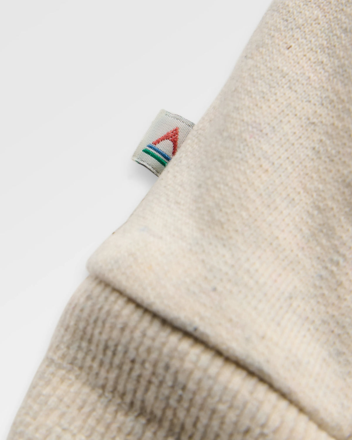 Patch Cotton Hoodie - Milky Marl - Flatlay