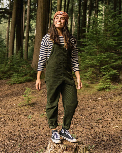 Meadows Cotton Corduroy Dungarees - Fir Tree - Lifestyle