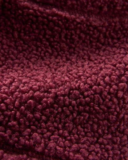 Snowdrift Fleece Hood - Fig - Flatlay