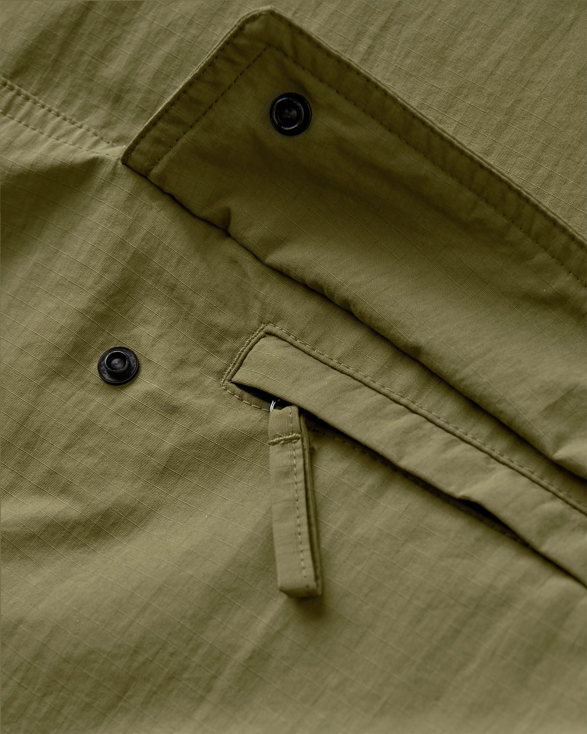 Seek Out Wind Resistant Anorak - Khaki - Flatlay