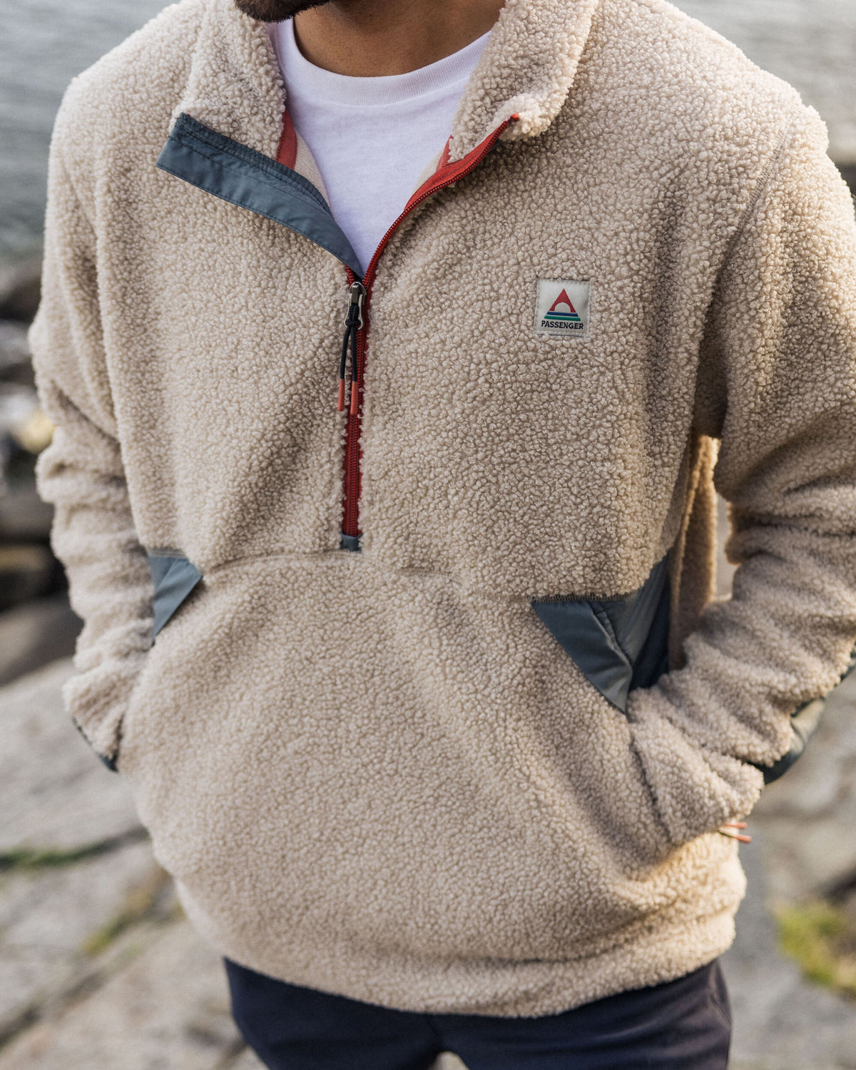 Muse Polar-Lined Sherpa Fleece - Pebble Grey - Lifestyle