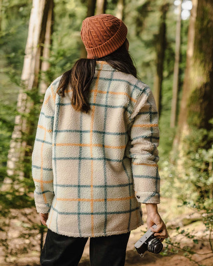 Olympus Yarn Dye Sherpa Fleece Shirt - Surf Spray Check - Lifestyle