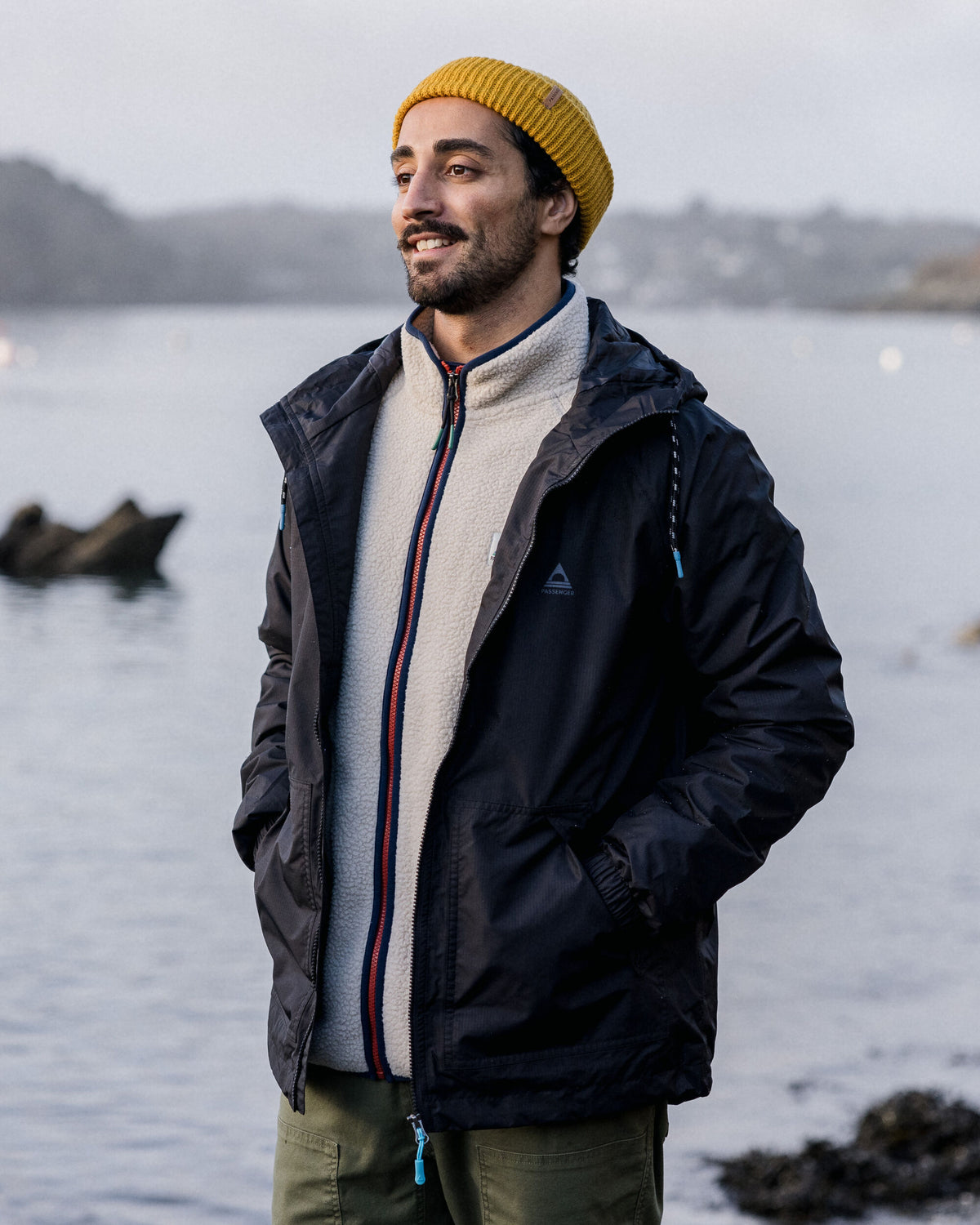 Tallows Water Resistant Jacket - True Black - Lifestyle