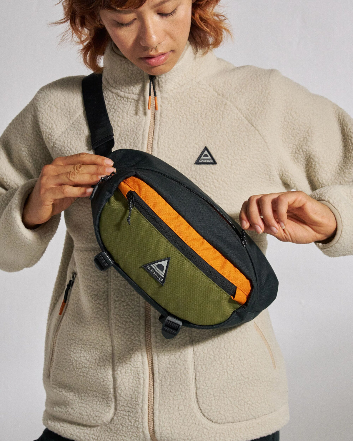 Boondocker Hip Pack - Khaki - Studio Model - Female