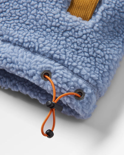 Create Deep-Pile Sherpa Fleece - Blue Fog - Flatlay