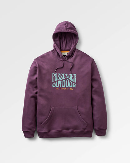 Yuca Cotton Hoodie - Deep Plum - Flatlay