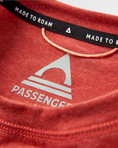 Kirkwood Textured Active T-Shirt - Red Ochre - Flatlay