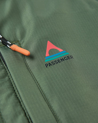 Dylan Insulated Full Zip Jacket - Wild Green - Flatlay