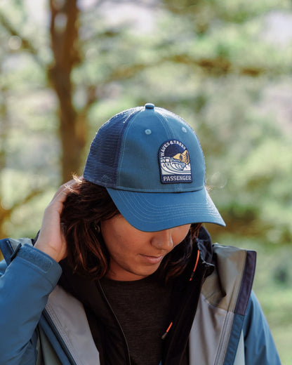Waves & Trees Cotton Trucker Cap - Tidal Blue - Lifestyle - Female