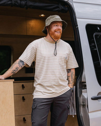 Zen Relaxed Fit T-Shirt - Stone Stripe - Lifestyle