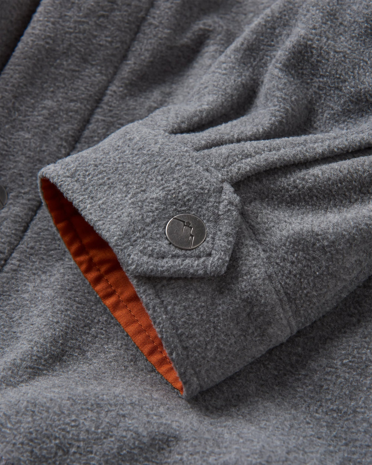 Maple Polar Fleece Shirt - Grey Marl 2 - Flatlay