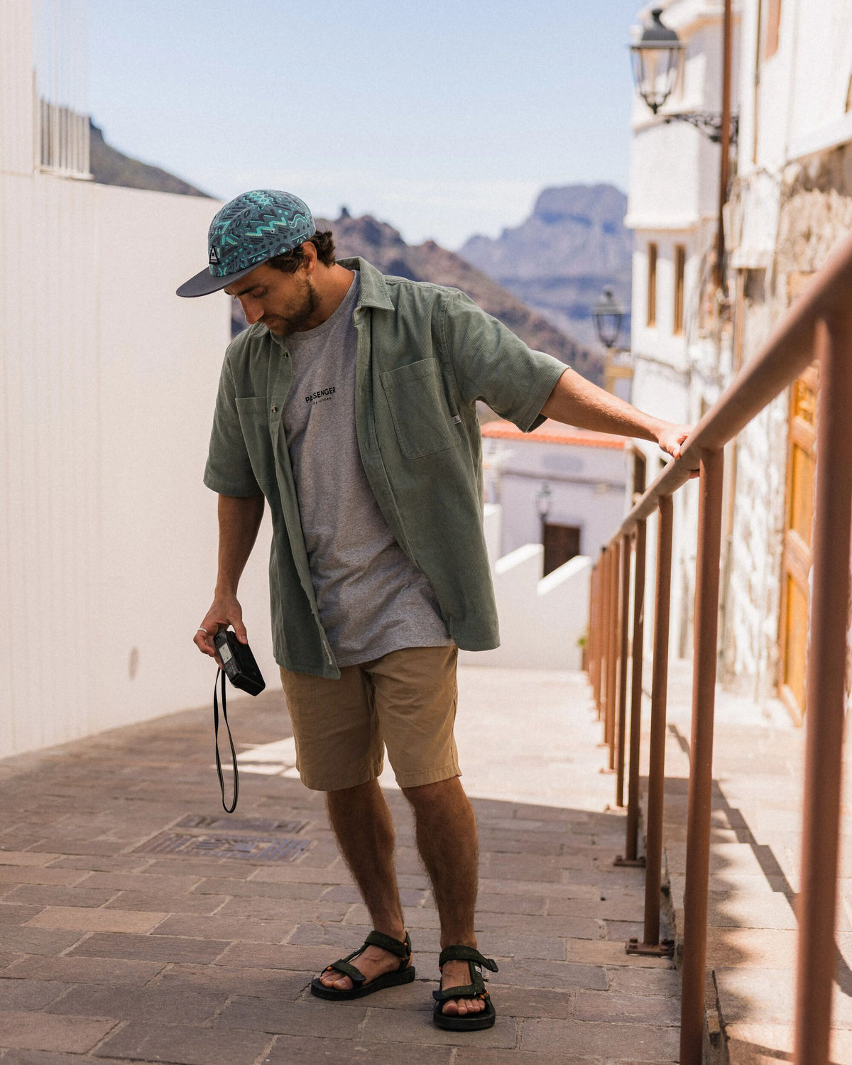 Backcountry Short Sleeve Cord Shirt - Pistachio - Lifestyle