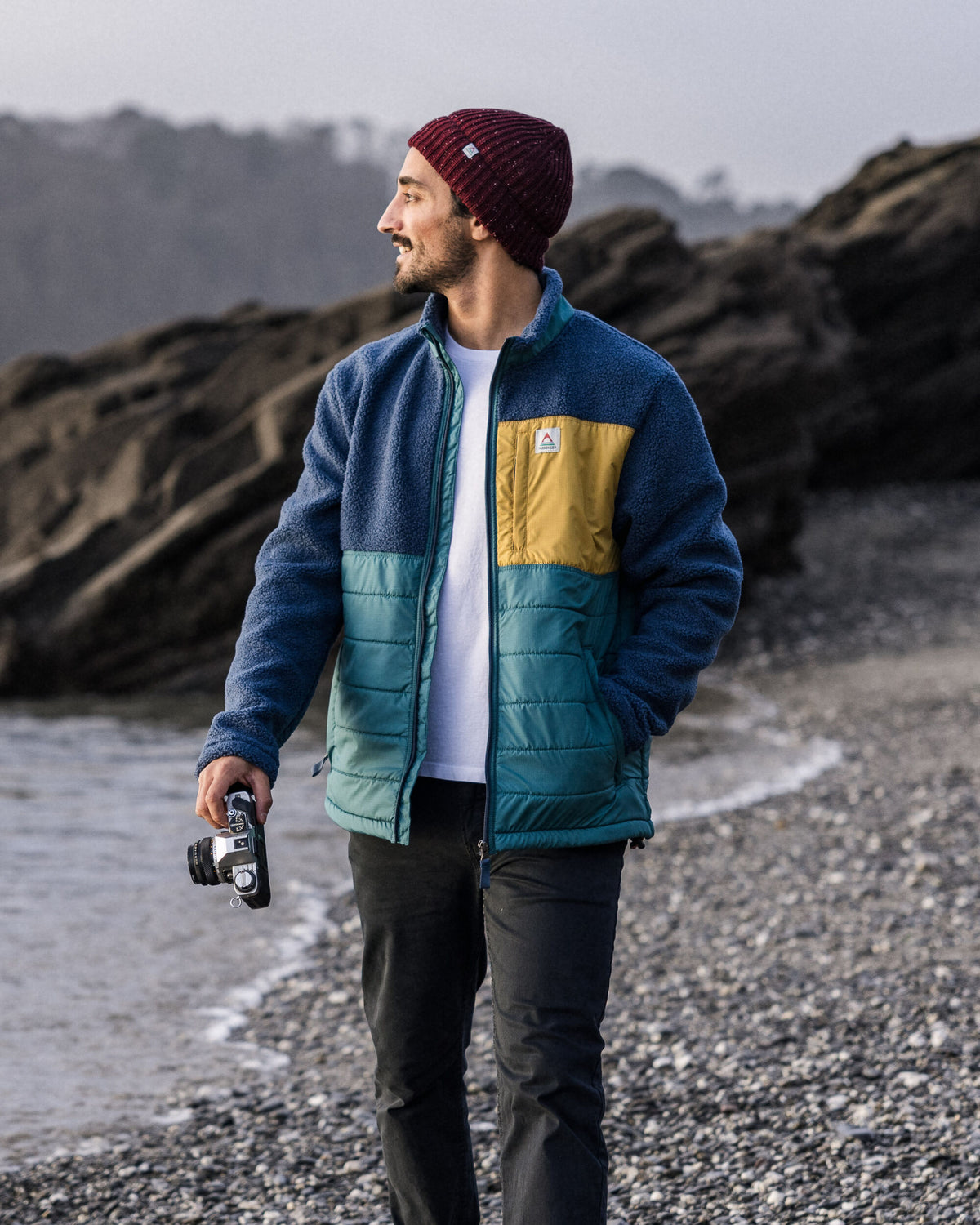 Born Explorer Polar-Lined Sherpa Fleece - Dark Denim - Lifestyle