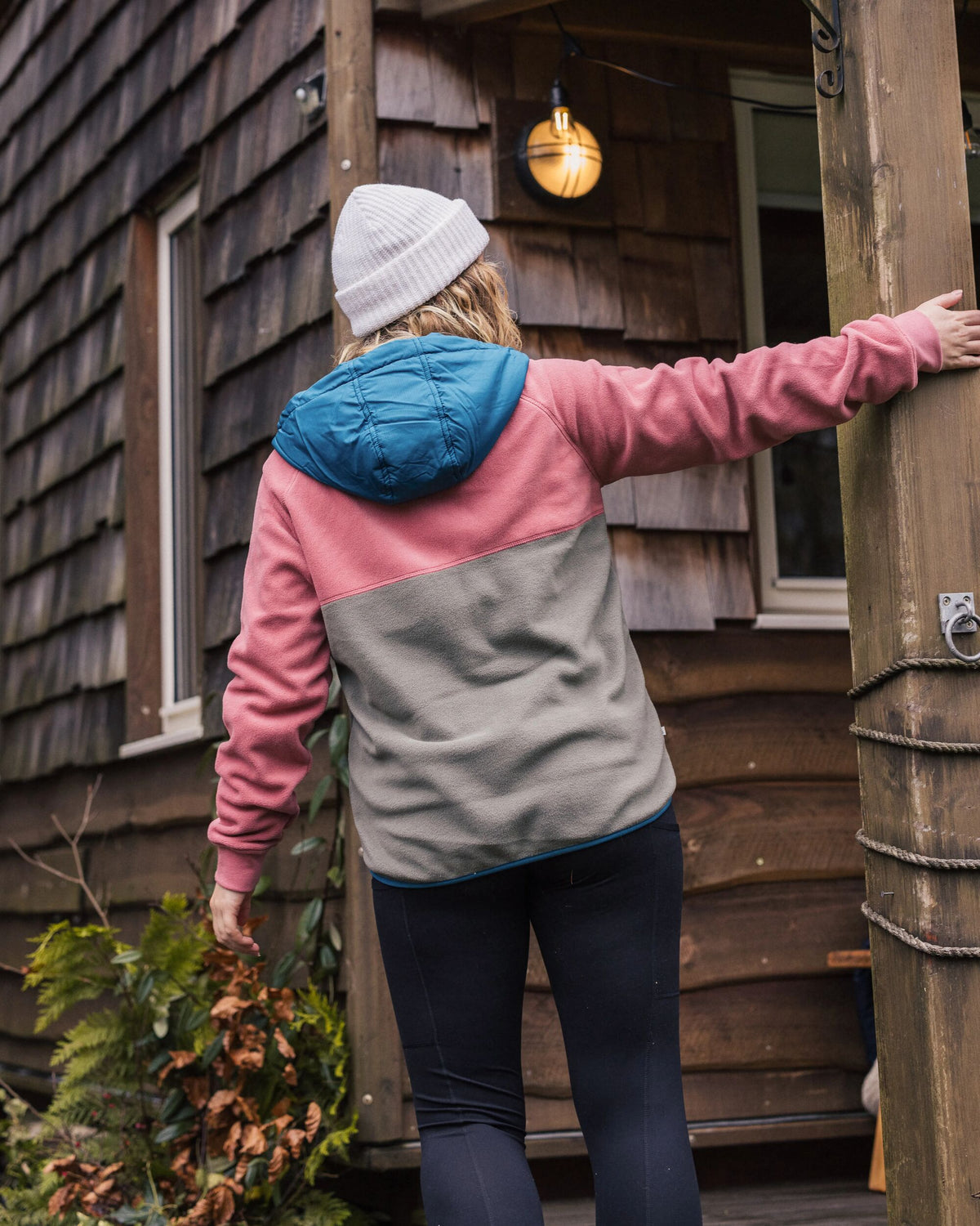 Alexander Polar Hooded Fleece - Dusty Rose - Lifestyle