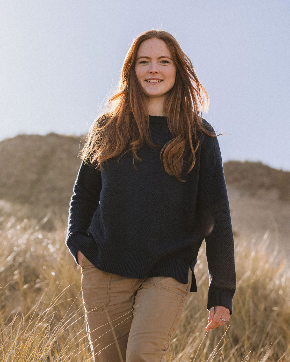 Cove Knitted Jumper - Rich Navy - Lifestyle