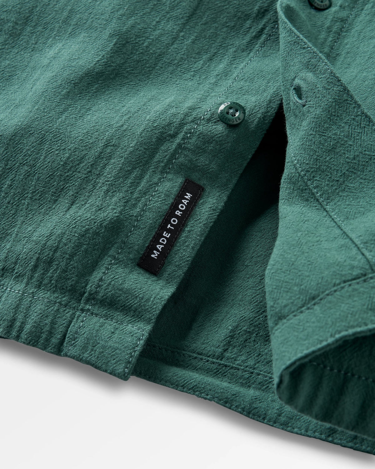 Arica Textured Cotton Shirt - Deep Ocean - Flatlay
