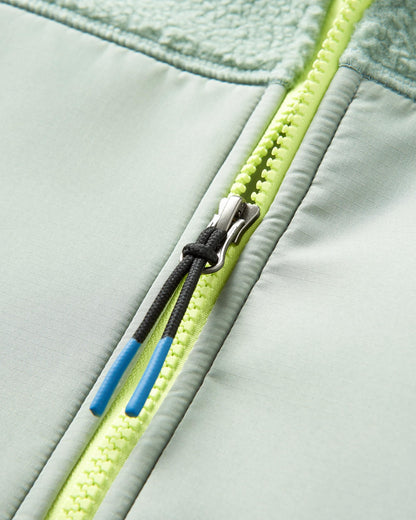 Beebalm Sherpa Fleece Vest - Pistachio - Flatlay
