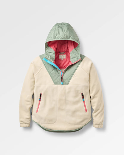 Beaumont Polar Hooded Fleece - Oatmeal - Flatlay