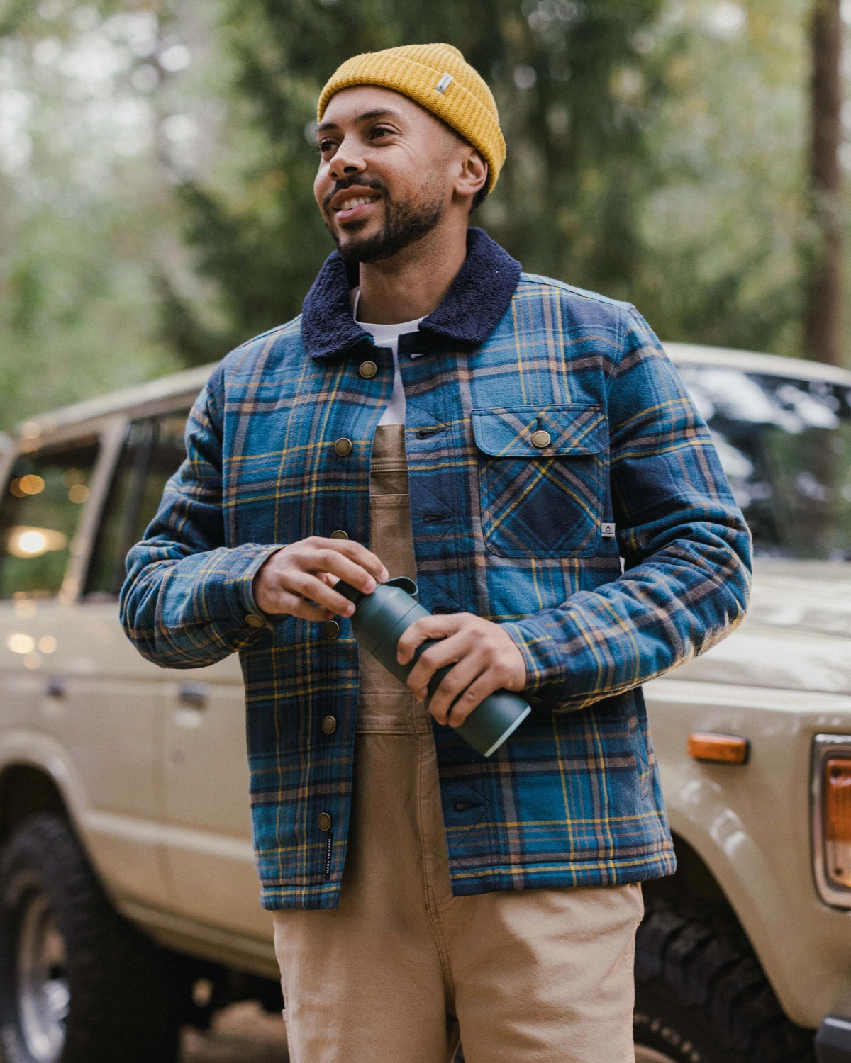 Falcon Cotton Jacket - Tidal Blue Check  - Lifestyle