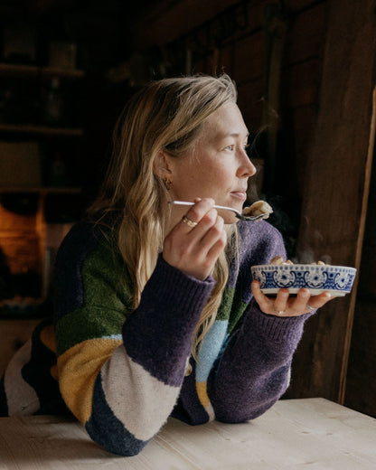 Scenic Knitted Cardigan - Scenic Deep Plum - Lifestyle