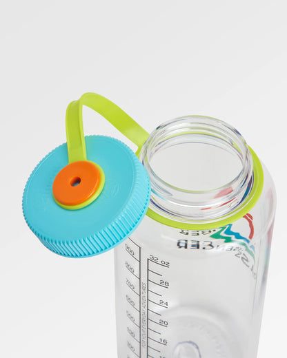 Nalgene 1L Wide Mouth Water Bottle - Clear - Clear - Flatlay