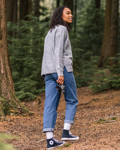 Cove Knitted Jumper - Grey Marl - Lifestyle