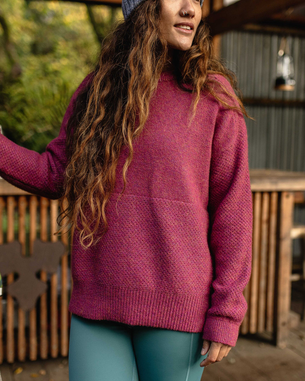 Cove Knitted Jumper - Rhubarb - Lifestyle