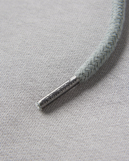 Waves & Trees Cotton Hoodie - Steel Grey - Flatlay