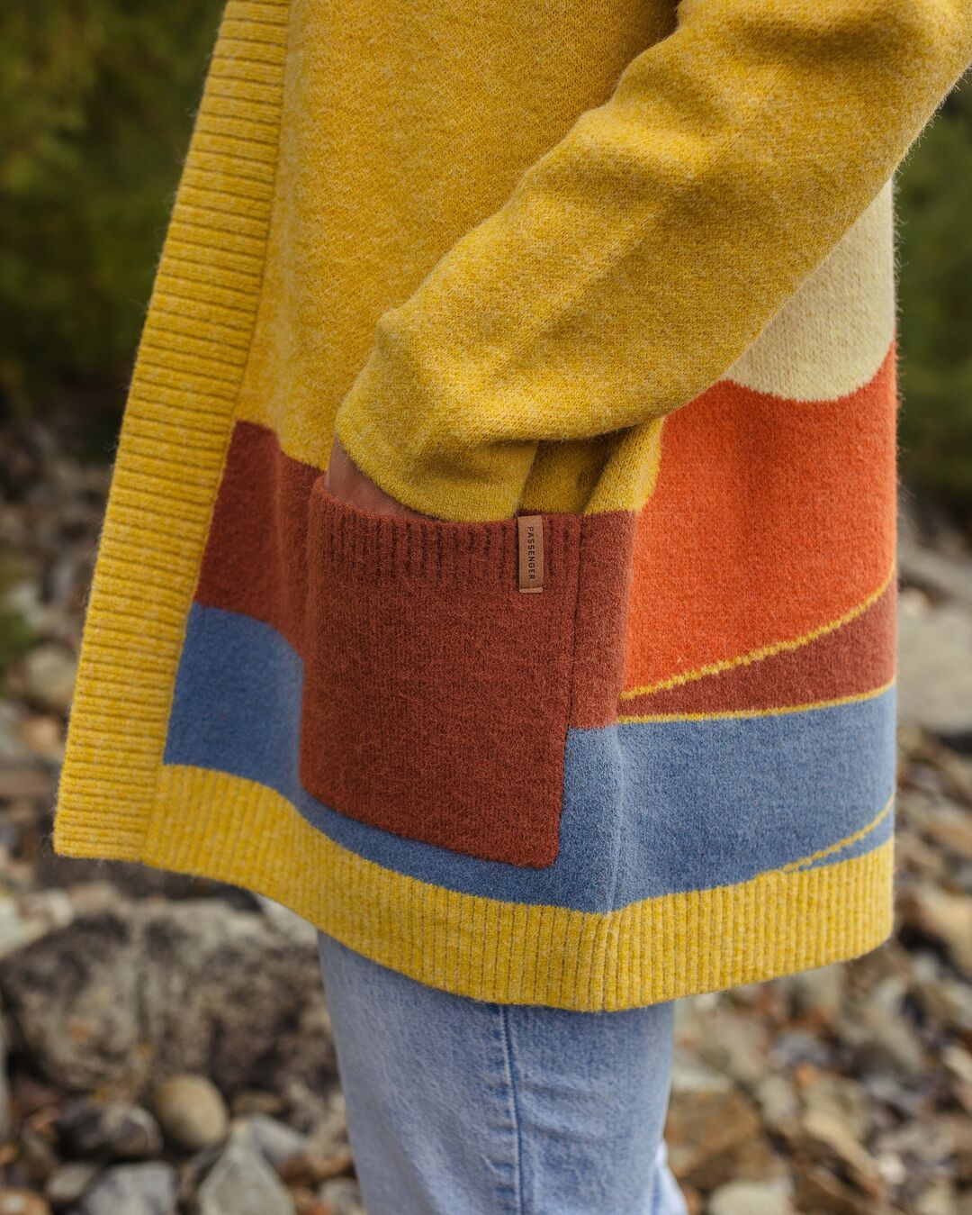 Vista Knitted Cardigan - Amber Gold - Lifestyle