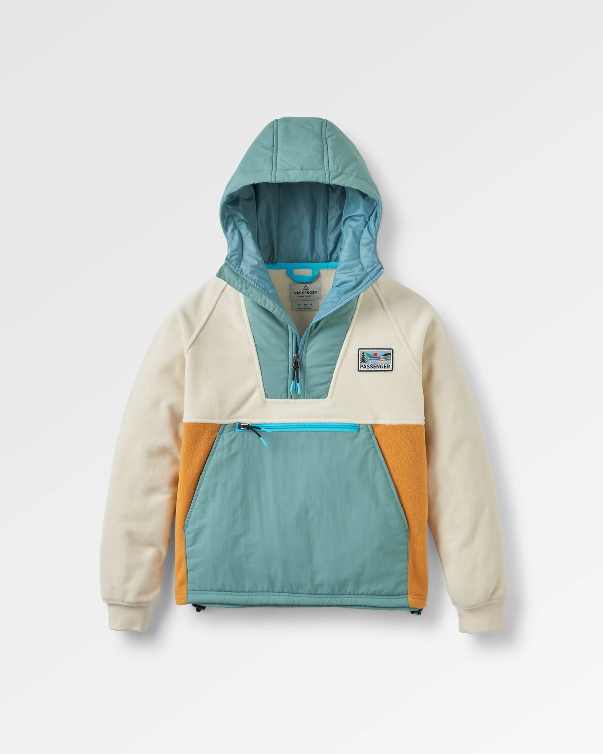 Alexander Hooded Polar Fleece - Birch - Flatlay
