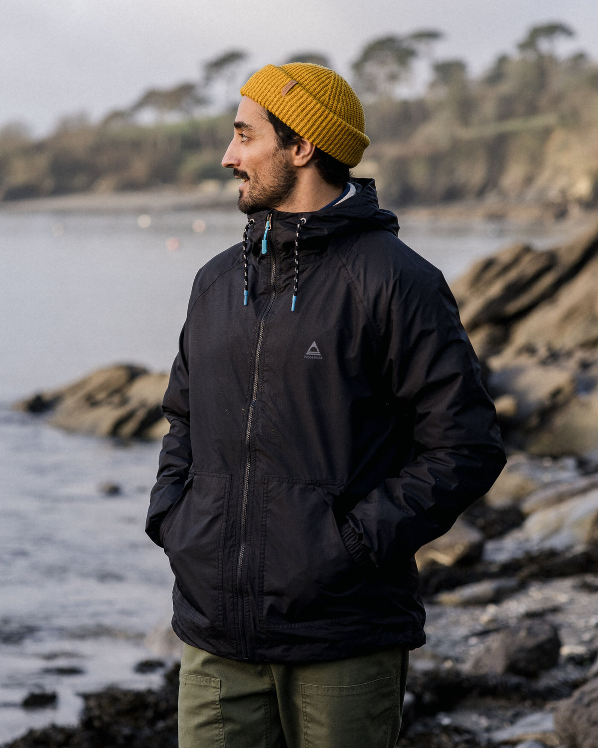 Tallows Water Resistant Jacket - True Black - Lifestyle