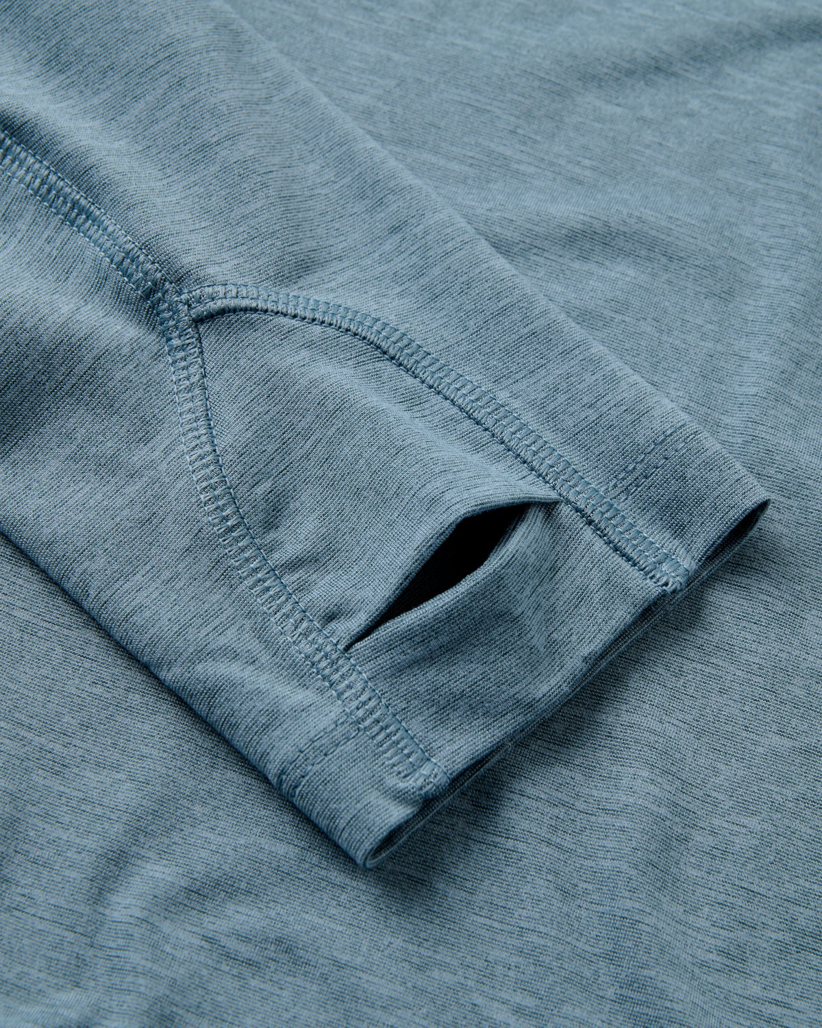 Light Ray Hooded UPF50 LS T-Shirt - Storm Grey Marl - Flatlay