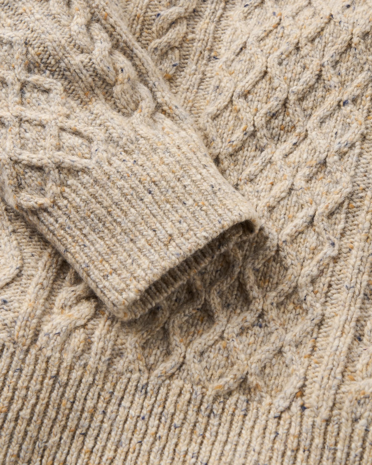 Sandbar Merino Wool Blend Jumper - Oatmeal - Flatlay