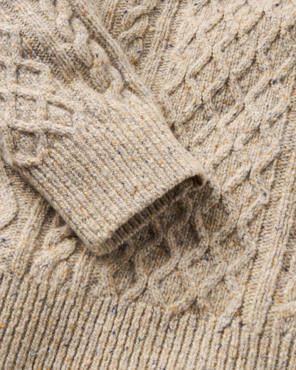 Sandbar Merino Wool Blend Jumper - Oatmeal - Flatlay