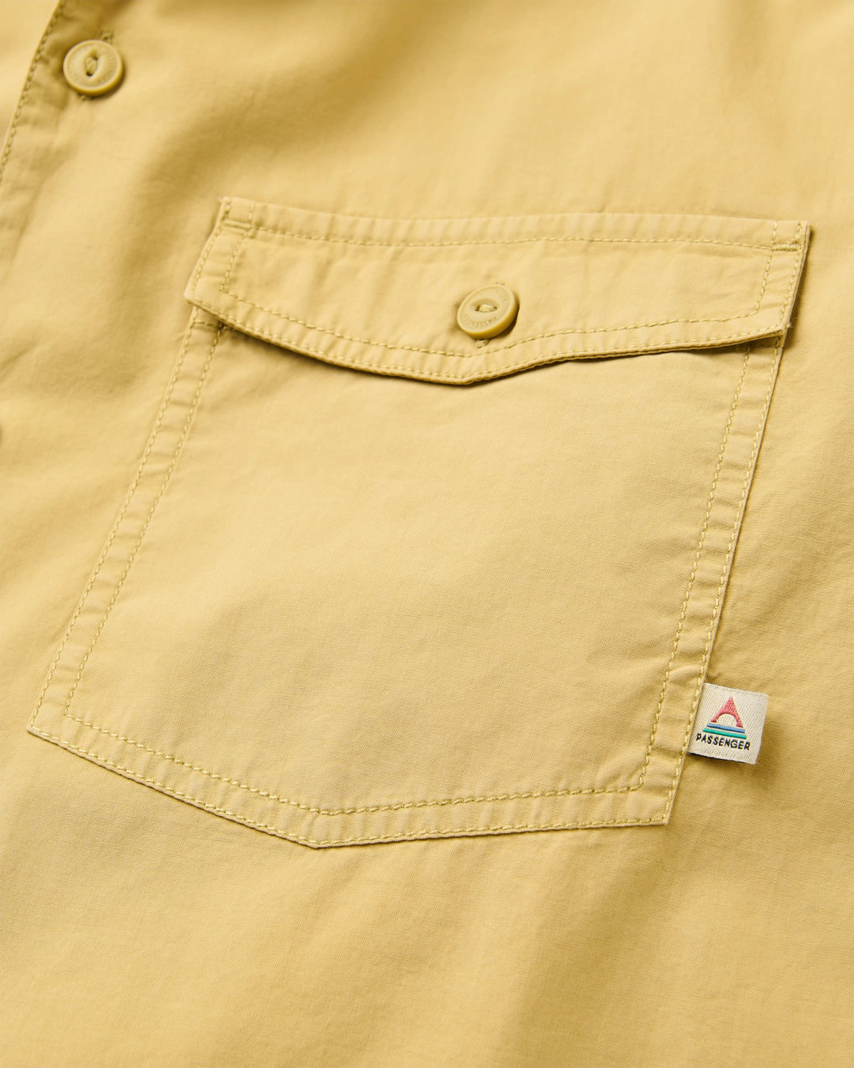 Acreage Cotton LS Shirt - Warm Beige - Flatlay