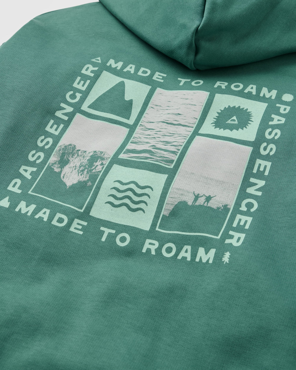 Snapshot Cotton Relaxed Fit Hoodie - Deep Ocean - Flatlay