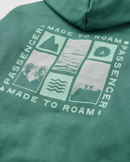 Snapshot Cotton Relaxed Fit Hoodie - Deep Ocean - Flatlay