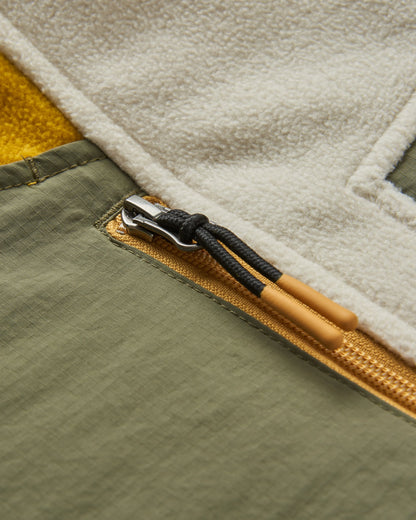 Alexander Hooded Polar Fleece - Vintage White - Flatlay