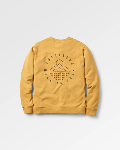 Escapism Regular Fit Sweatshirt - Mustard Gold - Flatlay