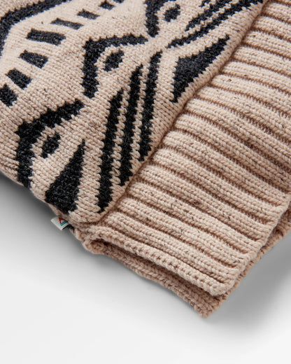Snoozle Knitted Hooded Cardigan - Oatmeal - Flatlay